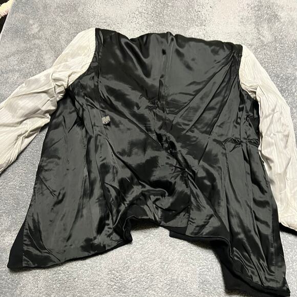 Banana Republic Made In Italy Blazer Jacket Mens 44R Black Wool Cashmere - Picture 5 of 11